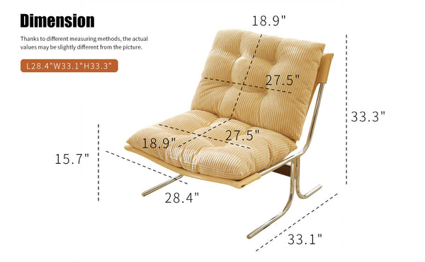 English Elm Modern Wingback Accent Chair Faux Leather Upholstery Chrome X Frame Living Room Cream W2105P440977