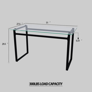 English Elm 51" Rectangular Tempered Glass Dining Set with Matte Black Legs and Pu Cushioned Chairs W3732S00066