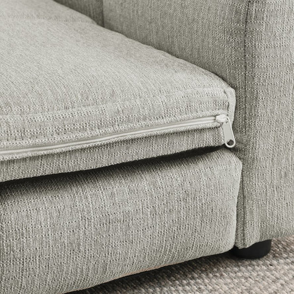 English Elm Soft Oversized Dog Bed 54x25 Elevated Linen Sofa for Large Breeds, Durable 130lb Capacity, Modern Comfort Beige W487P311780