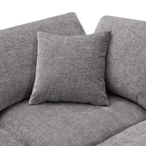 English Elm Modular Cloud Sofa Bed] 130"x65" 6-Seat Chenille Sectional with Ottoman, Convertible U-Shaped Sleeper, Customizable Comfort N723S9583G