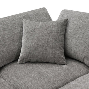 English Elm [video Modular Cloud Sectional Sofa Chenille Six Seat Sleeper with Ottoman for Living Room Gray N723S9583G