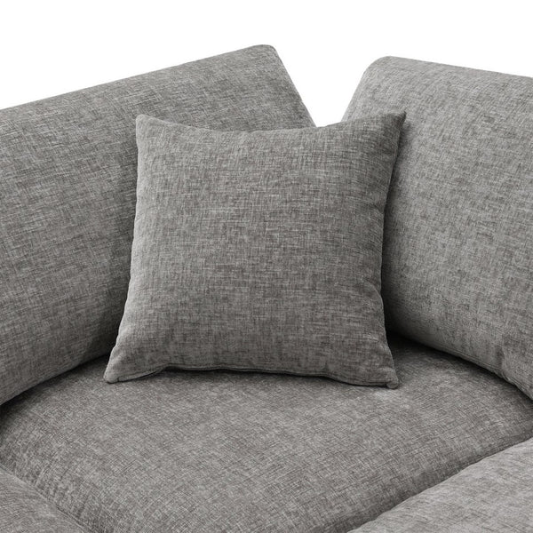English Elm [video Modular Cloud Sectional Sofa Chenille Six Seat Sleeper with Ottoman for Living Room Gray N723S9583G