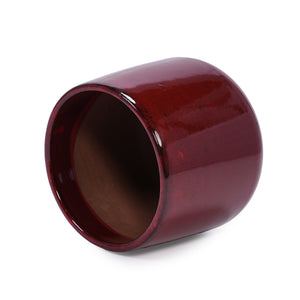 English Elm 4 Pieces Ceramic Flowerpot Set with Hand-Glazed Finish, Precision Molded Planters for Patio Decor Bean paste red W3273P321581