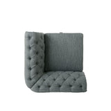 Christopher Knight Home® - Noble House - Voll Chesterfield Tufted Fabric 5 Seater Sectional Sofa with Nailhead Trim