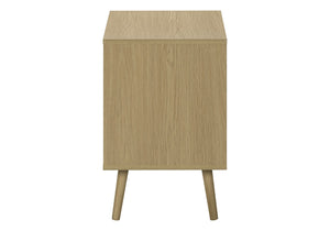 English Elm Accent Side Table Rustic Grey Laminate Compact Storage Cabinet Transitional Bedroom Natural B2710P461709