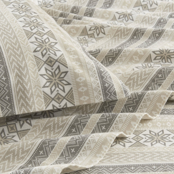 English Elm Printed Cotton Flannel Sheet Set Queen - Ultra-Soft Brushed Fabric, Deep Pocket Fitted, Cozy Warmth Multi 11.81 L x 9.84 W x 7.09 H B035P294207