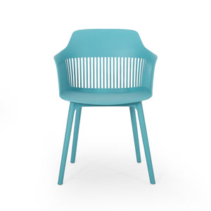 English Elm Christopher Knight Home® - DAHLIA Weather-Resistant Outdoor Chair with Durable Polypropylene Frame, Modern Minimalist Design Teal 26.7 L x 23.7 W x 22.2 H 68374.00T