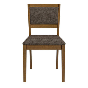 English Elm Du Cap Gray Upholstered Dining Chairs with White Wash Wood Legs Set of 2 B127P495088