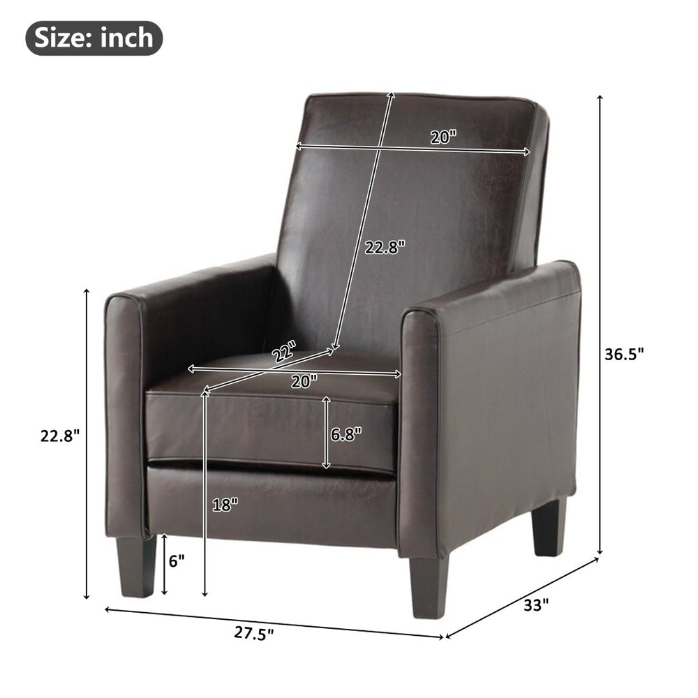 English Elm 27.5" Floral Push Back Recliner Beech Wood Legs Polyester Upholstered Lounge Armchair N763P410540D