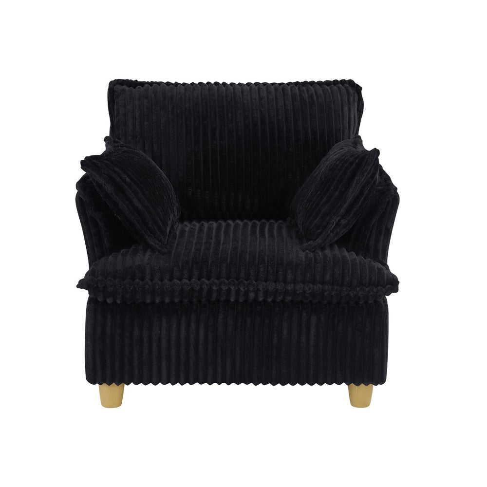 English Elm This Corduroy Single Seat Sofa with Ottoman Brings Retro Texture to Any Cozy Nook W1658P254581
