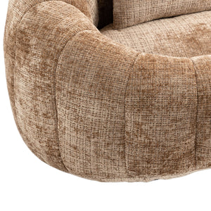 English Elm Bean Bean Bag Sofa High-Density Memory Foam Two-Seater Lounger High Back Chenille Cozy Support Coffee W395P181441