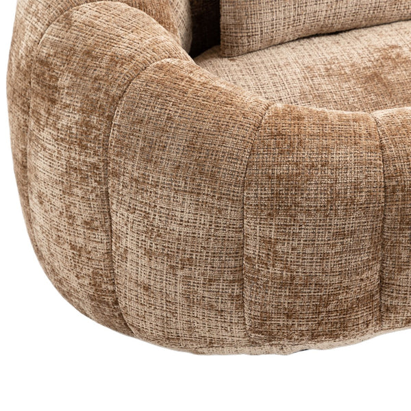 English Elm Bean Bean Bag Sofa High-Density Memory Foam Two-Seater Lounger High Back Chenille Cozy Support Coffee W395P181441