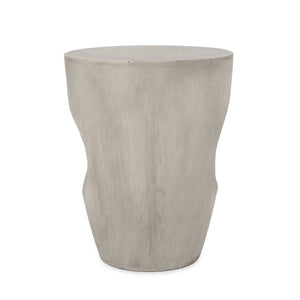 English Elm Christopher Knight Home® - SIRIUS Side Table - Grey Magnesium Oxide Drum Design, Lightweight Concrete Outdoor Accent Table, Weather-Resistant Elegance 69457.00CONRT