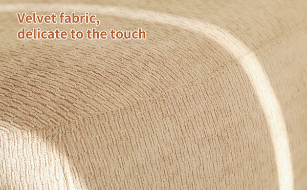 English Elm Cute Barrel Velvet Accent Chair Armless Solid Wood Legs Cozy Reading Nook Seat Camel W2105P412976
