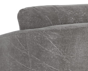 Sunpan IRINA Swivel Lounge Chair - Comfortable Nepal Pebble Accent with 360° Movement for Modern Spaces 109446