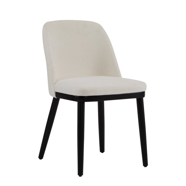 English Elm Dining Chair Set of 2 Mid-century Walnut Wood Frame Upholstered Seat and Back Beige N771P237031M
