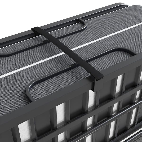 English Elm 75" Folding Bed with 5" Memory Foam for Tall Adults, Adjustable 3.15" Headboard, 450lb Frame, Wheels T2398P403871