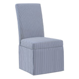 OSP Home Furnishings Adalynn Slipcover Dining Chair  - Set of 2 Navy Stripe