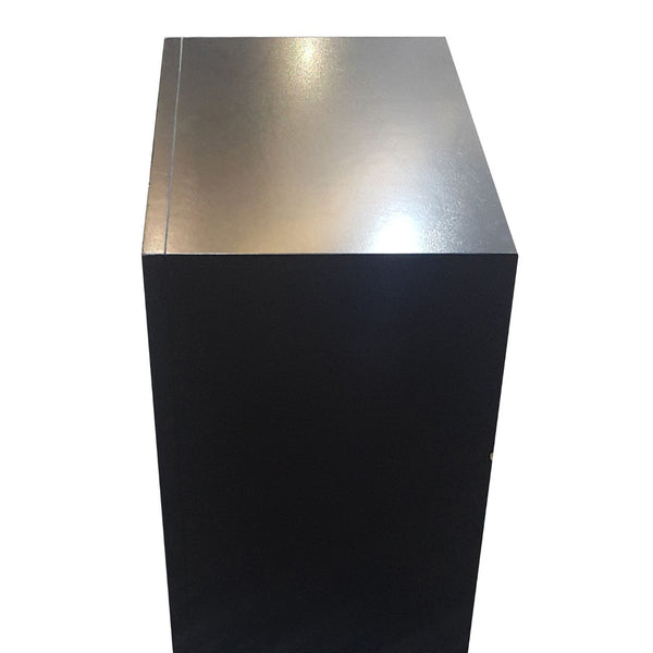 English Elm Wooden Nightstand With 2 Dovetail Drawers And Pull-Out Tray In Sleek Black Finish For Modern Style B016P252896-GIGA