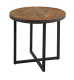 English Elm Wallace & Bay - Wallace & Bay  Faro Brown Round End Table