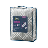 Serta Printed Plush Casual Heated Throw ST54-0145 Grey