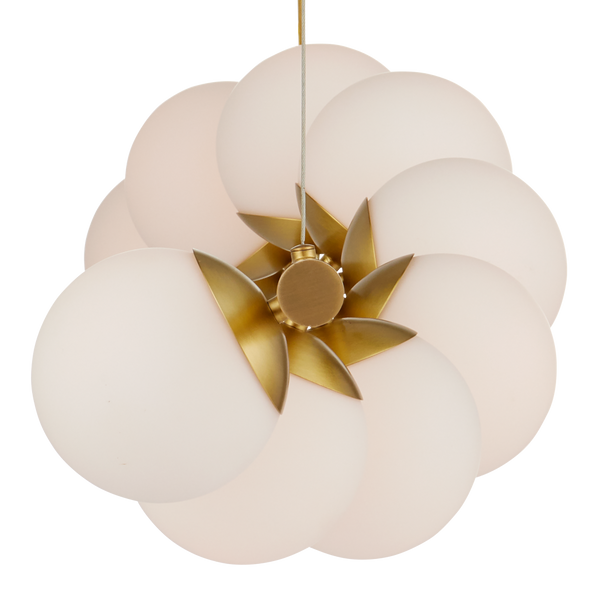 Barcarolle Linear Chandelier - Elegant Brass Fixture with White Globes for Stunning Illumination