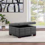 OSP Home Furnishings Detour Strap Ottoman Charcoal