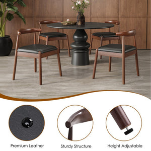 English Elm Weave Dining Chairs Set Of 2 - Mid-Century Modern Oak Frame With Handwoven Seat For Stylish Dining T3623P371954-GIGA