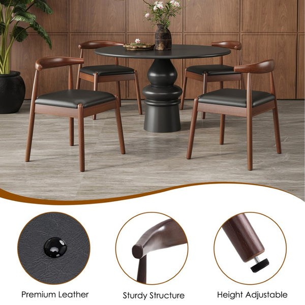 English Elm Weave Dining Chairs Set Of 2 - Mid-Century Modern Oak Frame With Handwoven Seat For Stylish Dining T3623P371954-GIGA