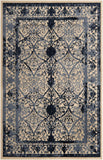 Unique Loom La Jolla Traditional Machine Made Floral Rug Ivory and Blue, Blue/Light Blue/Navy Blue 6' 1" x 9' 0"