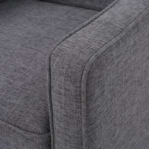 English Elm Christopher Knight Home® - Fabric Recliner Chair Mid-Century Modern Pushback Single Sofa with Tufted Cushion, Birch Legs, Cozy Comfort Gray 60741.00GRY