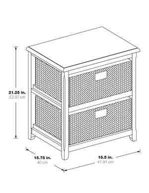 OSP Home Furnishings Seabrook Two-Tier Storage Unit Espresso