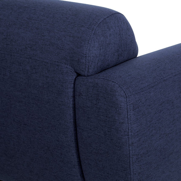 OSP Home Furnishings Delta Commercial Armchair with Sinuous Spring Seat and Black Metal Legs for Lobbies Sofa Navy DTL53-K062
