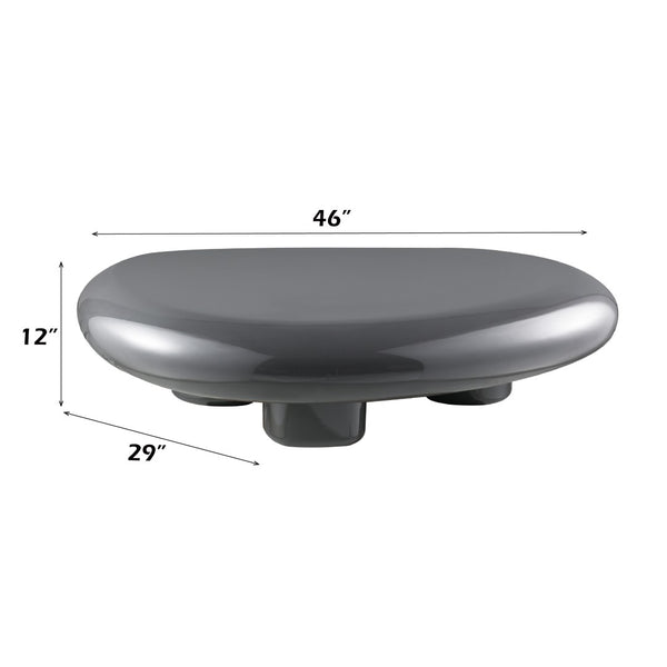 English Elm Charlene Lacquered Mdf Coffee Table with Metal Base for Modern Living Rooms B2726S00576