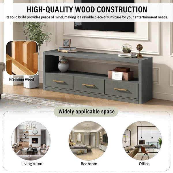 English Elm Christopher Knight Home® - Mirod Stylish Tv Stand: Classic Minimalist Console With 3 Storage Drawers, Perfect For Any Space N760P251944E