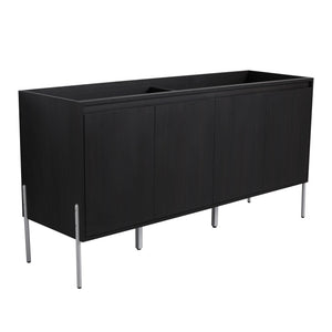 English Elm 60" Modern Freestanding Bathroom Vanity Cabinet with Soft-Close Doors, Ample Storage, KD Package Excluding Sink W1972P243180