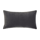 English Elm Plume 22" Feather Down Lumbar Throw Pillow, Storm Gray Performance Velvet