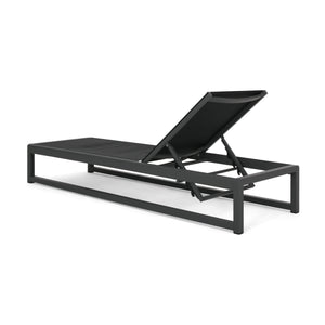 English Elm Christopher Knight Home® - MODESTA Chaise Lounge Set with Rust‑Resistant Aluminum Frame, Breathable Mesh, 5‑Position Adjustable Comfort Black+Grey 62397.00BLKMP2
