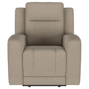 English Elm Slater Faux Leather Reclining Sofa Set with Console Cupholders for Media Rooms B062S01806
