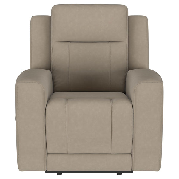 English Elm Slater Faux Leather Reclining Sofa Set with Console Cupholders for Media Rooms B062S01806