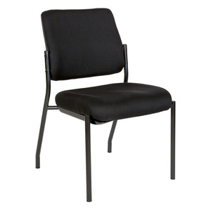 OSP Home Furnishings Padded Armless Visitor Chair with Lumbar Support Stackable Seating for Modern Offices 83720-231
