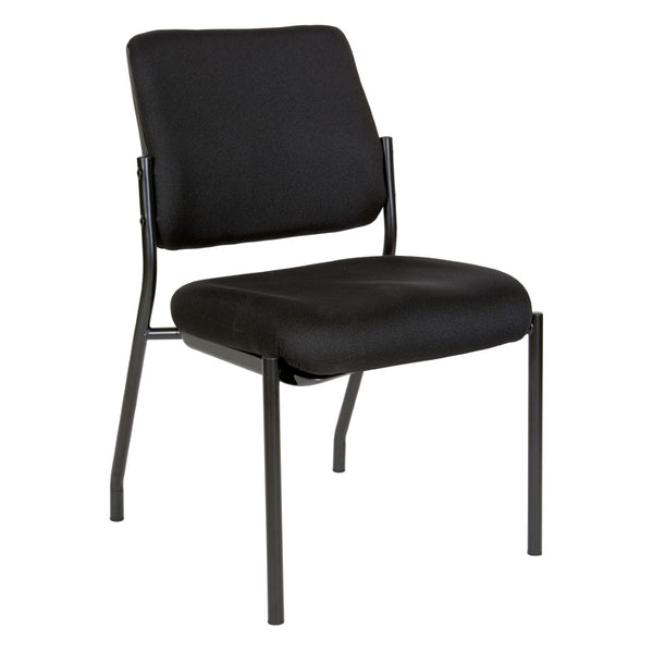 OSP Home Furnishings Padded Armless Visitor Chair with Lumbar Support Stackable Seating for Modern Offices 83720-231