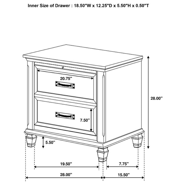 English Elm Piero Wire-brushed Oak Veneer Queen Bedroom Set with Louvered Panels Coastal Style B062S00765