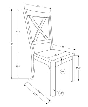 English Elm Dining Chair Set Of 2, Transitional Upholstered Side Chairs With Walnut Frame For Modern Comfort B2710P218869