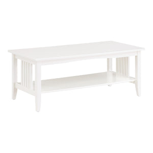 OSP Home Furnishings Sierra Coffee Table White Finish