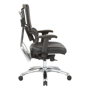 OSP Home Furnishings Vertical Mesh Back Manager Chair with Lumbar Support for Modern Home Office Use Dillon 99662C-R107
