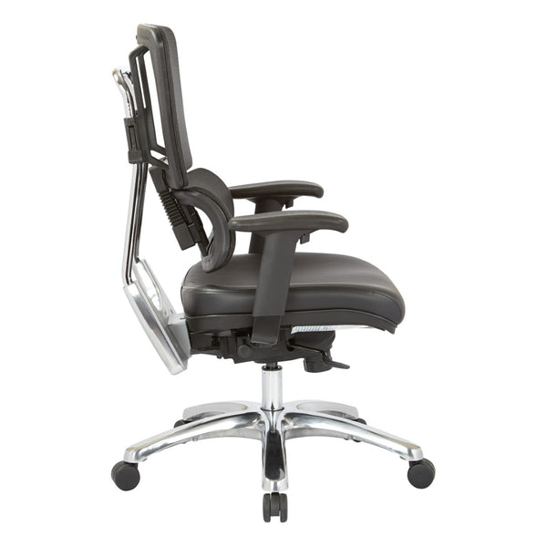 OSP Home Furnishings Vertical Mesh Back Manager Chair with Lumbar Support for Modern Home Office Use Dillon 99662C-R107