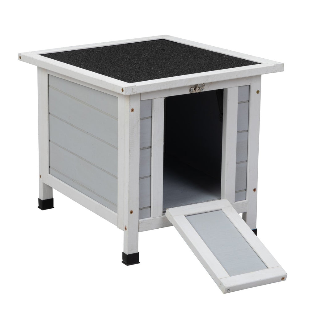 English Elm Modern Fir Wood Pet Hutch Weatherproof Retreat for Rabbits Cats and Small Dogs W2181P357601