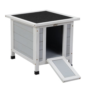 English Elm Modern Fir Wood Pet Hutch Weatherproof Retreat for Rabbits Cats and Small Dogs W2181P357601