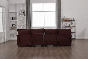 English Elm United We Win U Shaped Cloud Couch - Luxurious Chenille 4-Seat Sectional With Memory Foam & Storage W1568S00214-GIGA